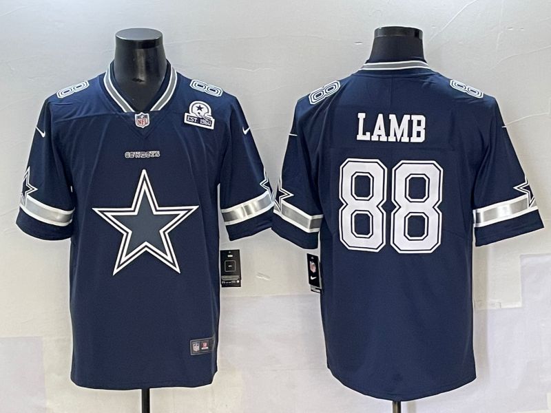 Men Dallas Cowboys 88 Lamb Blue 2025 Nike Limited NFL Jersey style 4